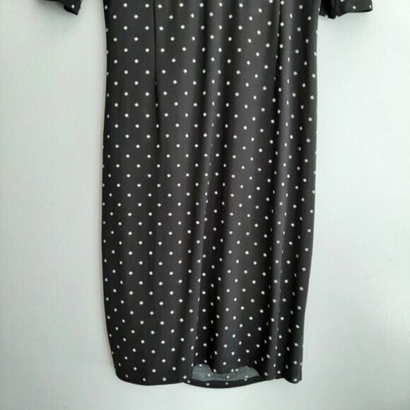 RALPH LAUREN Star Pattern Stretchy Dress B&W Sz 10 Flawed - Picture 9 of 12